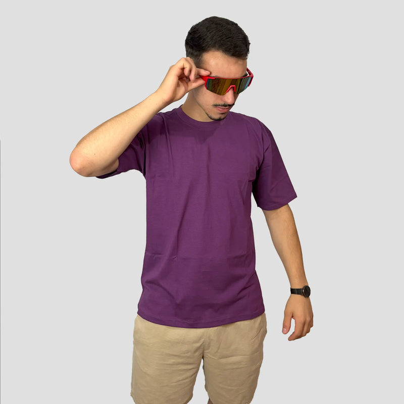 Camiseta Oversized Masculina Marrom Lisa 100% Algodão Vibes 47