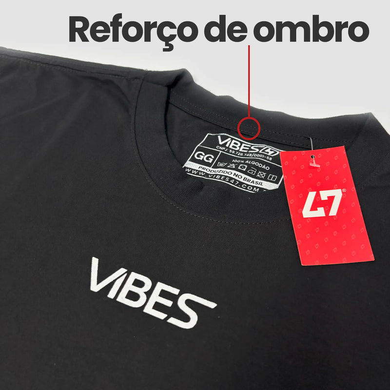 Camiseta Oversized Vibes Live Every Moment 47 100% Algodão